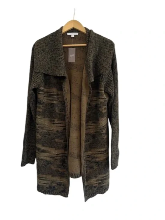 PureJill by J. Jill Open Front Rib Textured Intarsia Cardigan Sweater NWT Size L - Picture 5 of 8